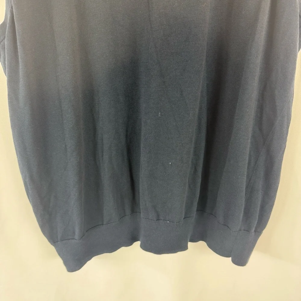 Harbor Bay by DXL Men's Big and Tall V-Neck Sweater Vest Navy Size: 2XL